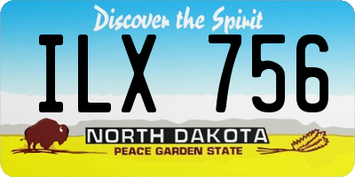 ND license plate ILX756