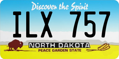 ND license plate ILX757