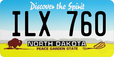 ND license plate ILX760