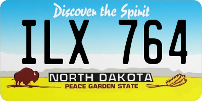 ND license plate ILX764