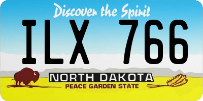 ND license plate ILX766