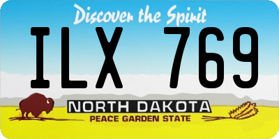 ND license plate ILX769