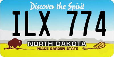 ND license plate ILX774