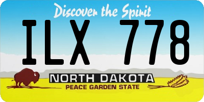 ND license plate ILX778