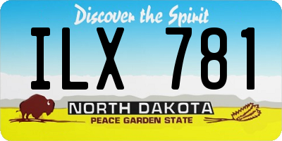 ND license plate ILX781
