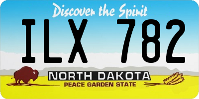ND license plate ILX782