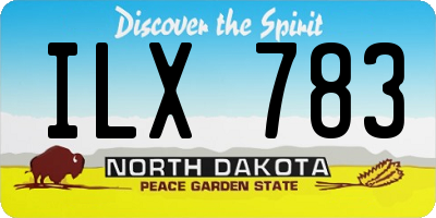 ND license plate ILX783