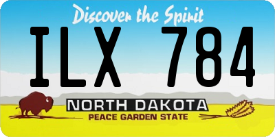 ND license plate ILX784