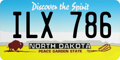 ND license plate ILX786