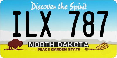 ND license plate ILX787