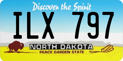 ND license plate ILX797
