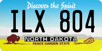 ND license plate ILX804