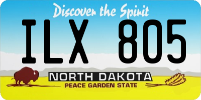 ND license plate ILX805
