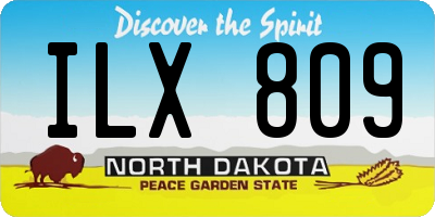 ND license plate ILX809