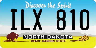 ND license plate ILX810