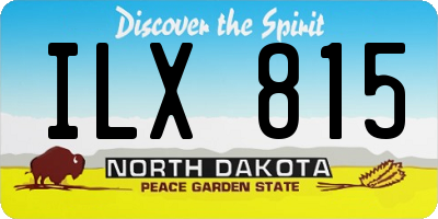 ND license plate ILX815