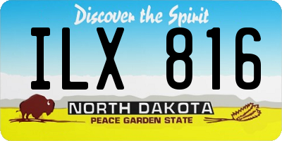 ND license plate ILX816