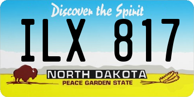 ND license plate ILX817