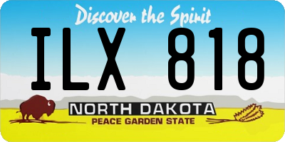 ND license plate ILX818