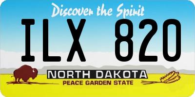 ND license plate ILX820
