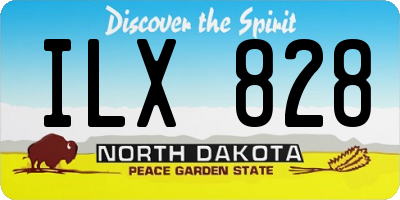 ND license plate ILX828