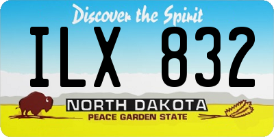 ND license plate ILX832
