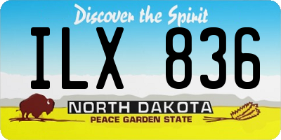 ND license plate ILX836