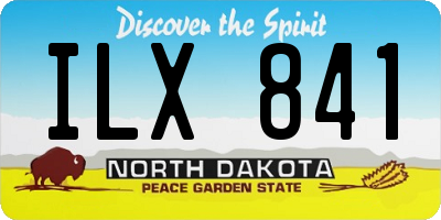 ND license plate ILX841
