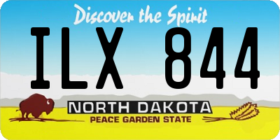 ND license plate ILX844