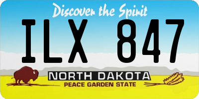 ND license plate ILX847