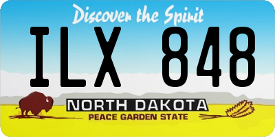 ND license plate ILX848
