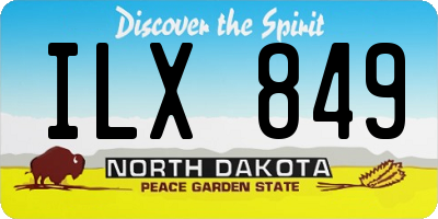 ND license plate ILX849