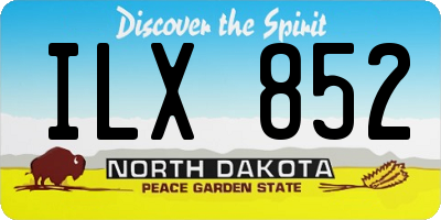 ND license plate ILX852