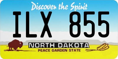 ND license plate ILX855