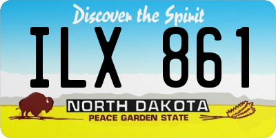 ND license plate ILX861