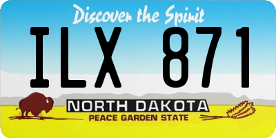 ND license plate ILX871