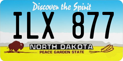 ND license plate ILX877