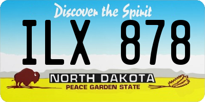 ND license plate ILX878