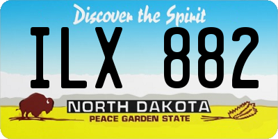 ND license plate ILX882