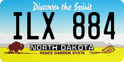 ND license plate ILX884