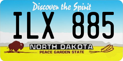 ND license plate ILX885