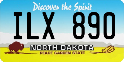 ND license plate ILX890