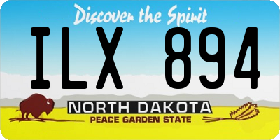 ND license plate ILX894