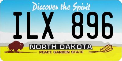 ND license plate ILX896