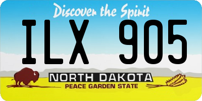 ND license plate ILX905