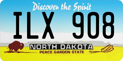 ND license plate ILX908