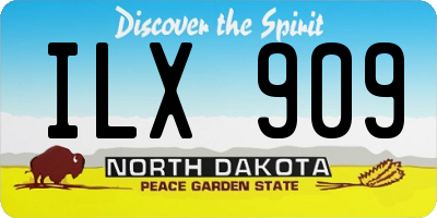 ND license plate ILX909