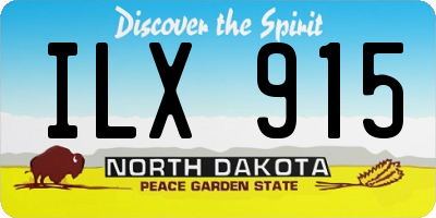 ND license plate ILX915