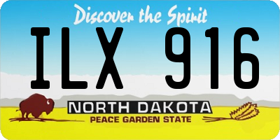 ND license plate ILX916