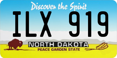ND license plate ILX919